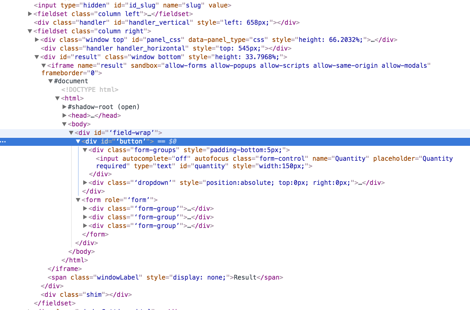 Sandbox allow scripts. Html код. Стиле генерация в html. Html классы и ID. Объект в объекте js.