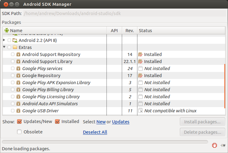 Apk support. Some attributes на андроид. Error launching Android SDK Manager.
